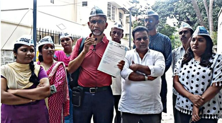 ಮಳೆಯಿಂದ ನಲುಗಿದ ಜನ : ಸಂತ್ರಸ್ಥರಿಗೆ ಪರಿಹಾರಕ್ಕಾಗಿ ಒತ್ತಾಯಿಸಿದ AAP