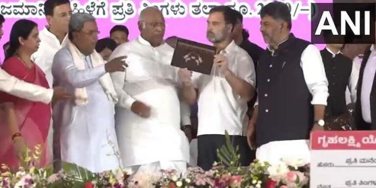 ಬಹು ನಿರೀಕ್ಷಿತ ‘ಗೃಹಲಕ್ಷ್ಮಿ ಯೋಜನೆ’ಗೆ ಅಧಿಕೃತ ಚಾಲನೆ ನೀಡಿದ ರಾಹುಲ್ ಗಾಂಧಿ