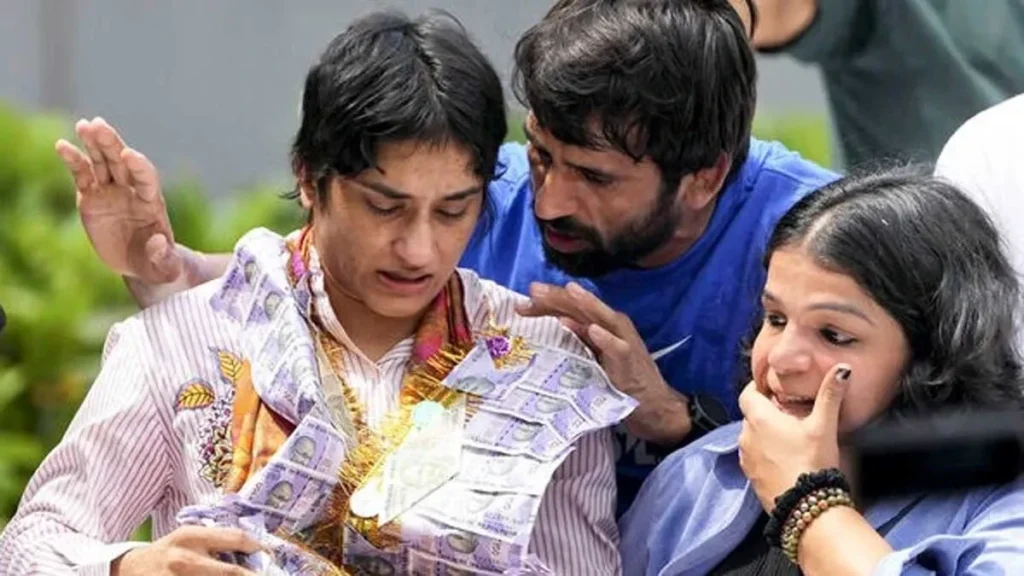 ಭಾರತ ತಲುಪಿದ ಕುಸ್ತಿ ತಾರೆ ವಿನೇಶ್‌ ಫೋಗಟ್