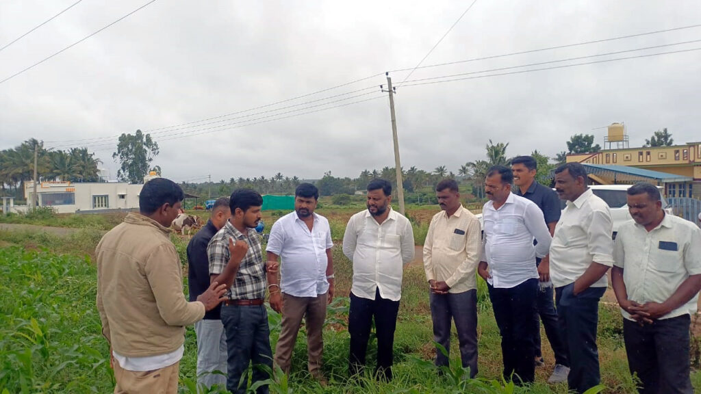 ಬೆಳೆ ಹಾನಿ ಪ್ರದೇಶಕ್ಕೆ ಶಾಸಕ ಹೆಚ್.ಪಿ. ಸ್ವರೂಪ್ ಭೇಟಿ – ಪರಿಶೀಲನೆ